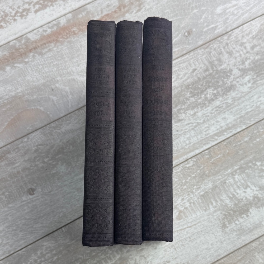 Set of Three‎ Navy Blue Hardcover Vintage Antique 1940’s Books